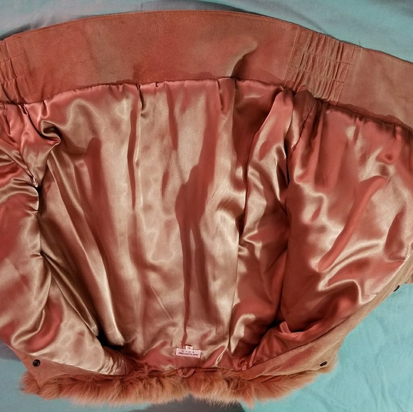 Fur coat , real fur and suede  coat vest combo - Picture 6 of 6